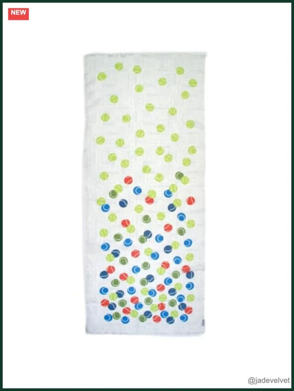 Ombre Tennis Ball Scarf, 100% Polyester Silk-like Sheer Square Scarf